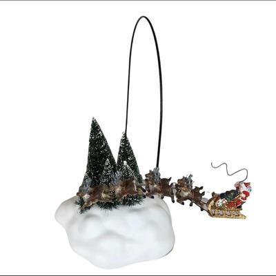 588 Dept 56 Animated Santa Sleigh (as-is) and Sledding Hill Snow Village