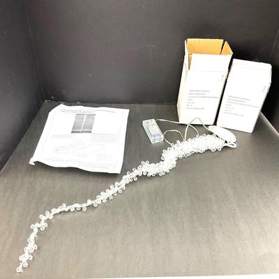 597 Two New Pre-lit 24" Icicle Ornaments Battery Operated