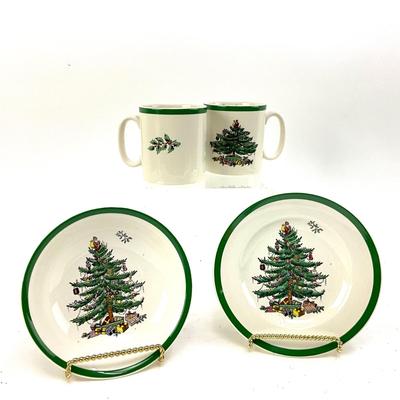 616 Set of SPODE Christmas Tree 4 pcs