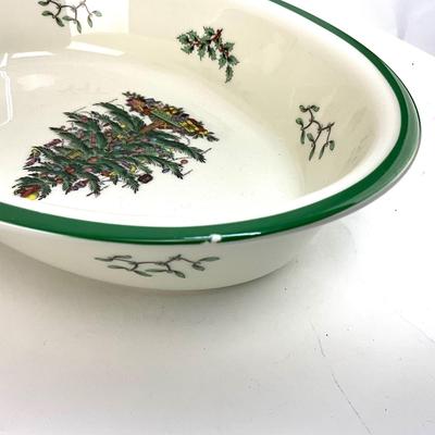 621 Two Oval SPODE Christmas Tree Oven to Table Baking Dish