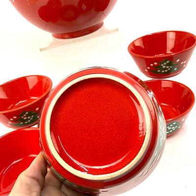 626 Waechtersbach Red Christmas China Set