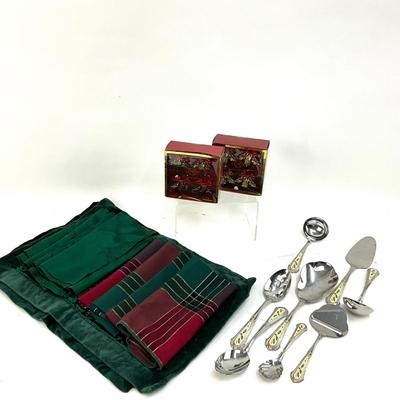 637 Lenox Napkins Rings with Serving Utensils
