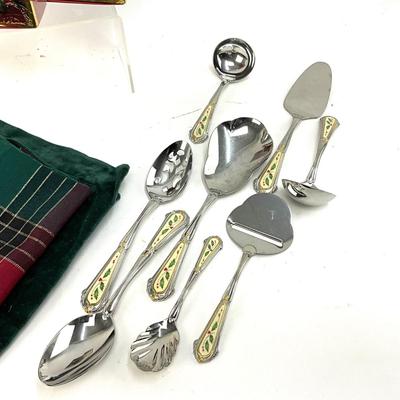 637 Lenox Napkins Rings with Serving Utensils