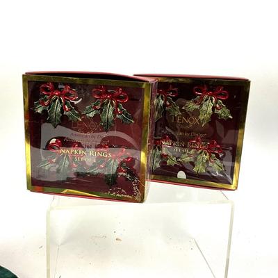 637 Lenox Napkins Rings with Serving Utensils