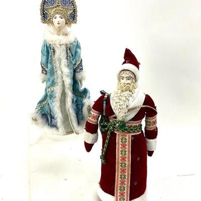 640  Russian Porcelain Bride and Santa