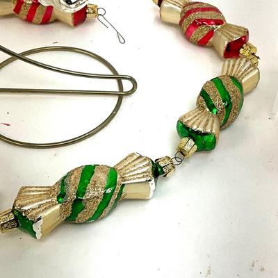 642 Handblown Glass Candy and Candy Cane Ornaments