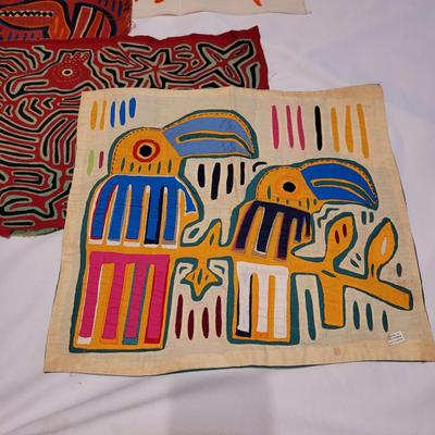 Latin American Hand Sewn Mola Art and Embroidered Folk Art (UB2-CE)