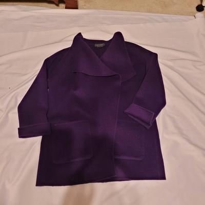 Womenâ€™s Sz L Eileen Fisher, Tahari Shawls, Wool Coats and More (UB2-CE)
