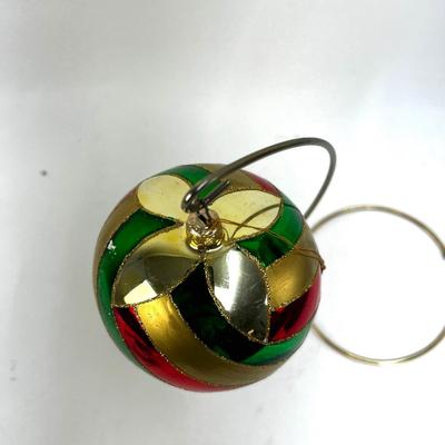 663 Two Large 4" Whitehurst Handpainted Glass Blown Ball Ornaments