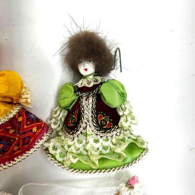 664 Set of 11 4" Handmade Russian Doll Ornaments