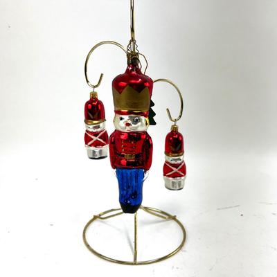 673 Set of 3 Whitehurst Handblown Glass Drummer Boy Ornaments