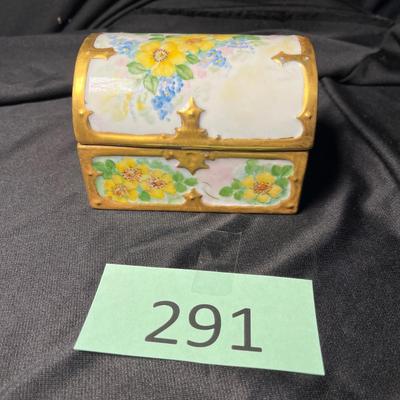 Hand painted china camelback box