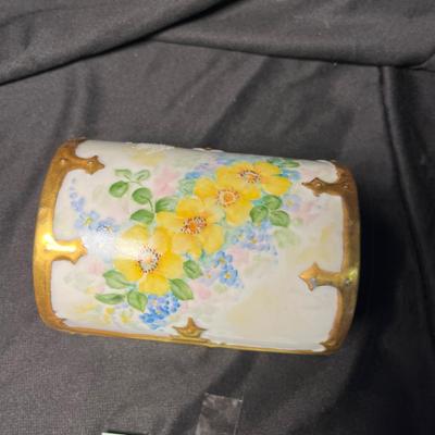 Hand painted china camelback box