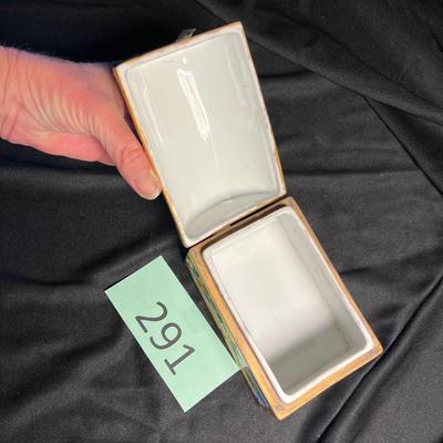 Hand painted china camelback box