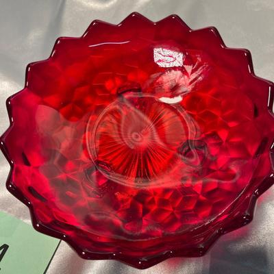 HTF Fostoria American Ruby Tray