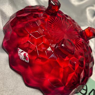 HTF Fostoria American Ruby Tray