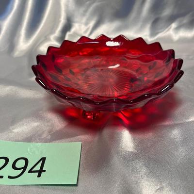 HTF Fostoria American Ruby Tray