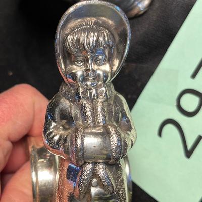 Boy & Girl Silver Plated Napkin Rings