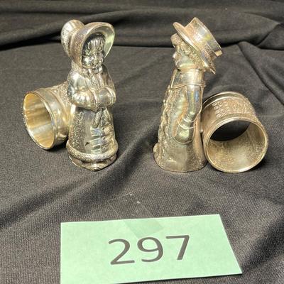 Boy & Girl Silver Plated Napkin Rings