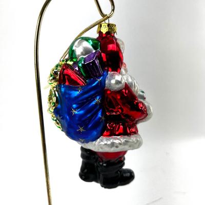 681 Large 6" Christopher Radko Christmas Santa with Toy Sack