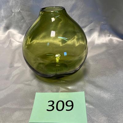 Large Olive green vase