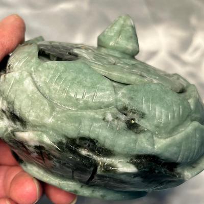 Jade/ Soap stone carved box