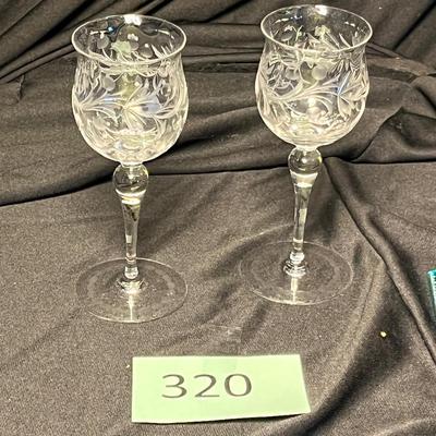 Hand cut wine glasses