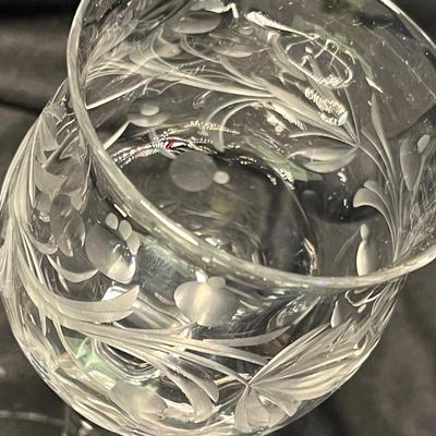 Hand cut wine glasses