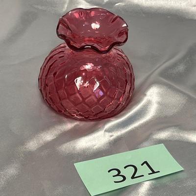 Pilgrim Cranberry vase