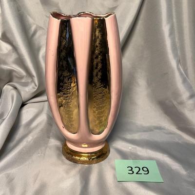 50s Pink & Gold Vase