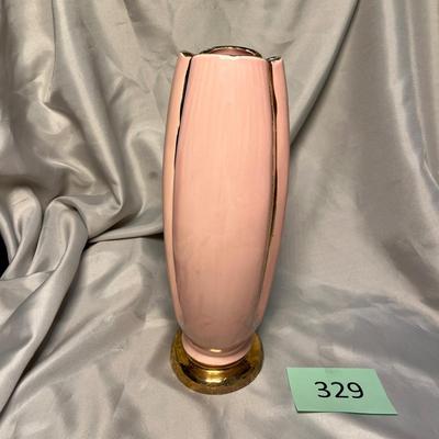 50s Pink & Gold Vase