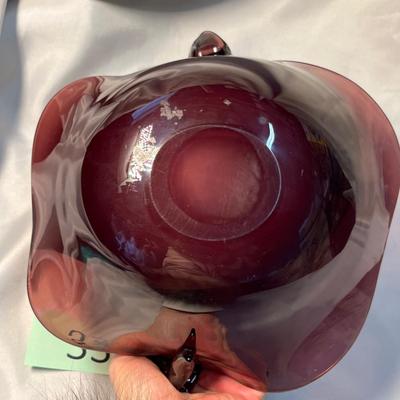 Studio Glass Amethyst Basket