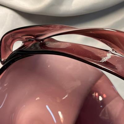 Studio Glass Amethyst Basket