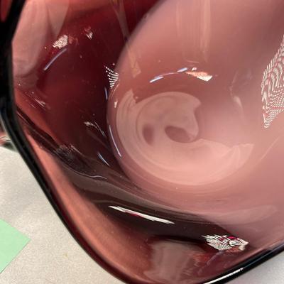 Studio Glass Amethyst Basket