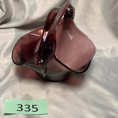 Studio Glass Amethyst Basket