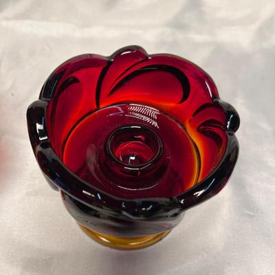 Vintage Amberina Candles