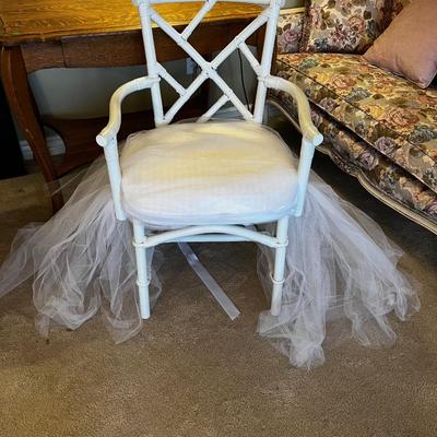 Wedding Chair with Tulle Skirting