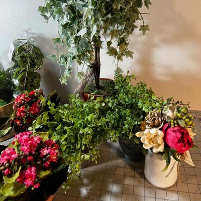 Faux Small Flowers and Greenery Arrangements
