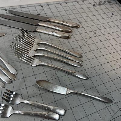 Partial Set of Community Dinnerware, Leafy Pattern