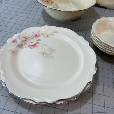 Partial Dinnerware Set Homer Laughlin Design Vintage 1940's 