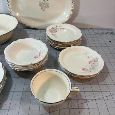 Partial Dinnerware Set Homer Laughlin Design Vintage 1940's 