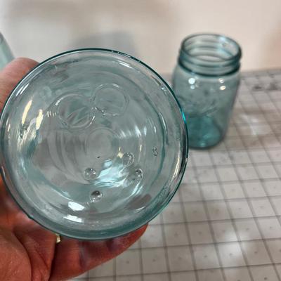 Antique Ball Mason Jars (4) Blue 