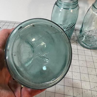 Antique Ball Mason Jars (4) Blue 