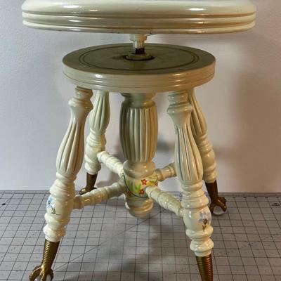 Flower Painted Piano Chair