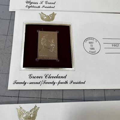 First Day of Issue, 22 K Gold Stamps COLLECTIBLE!!!