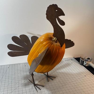 TURKEY Made of Pumpkin and Metal
