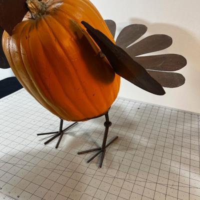 TURKEY Made of Pumpkin and Metal