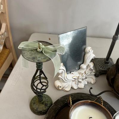 Super Lot of Decorative Items: Artichoke, Candle Stick, Frame etc. 