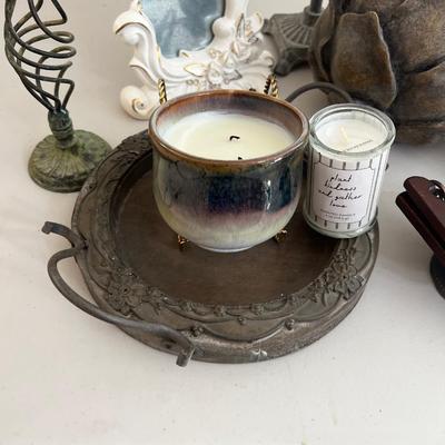 Super Lot of Decorative Items: Artichoke, Candle Stick, Frame etc. 