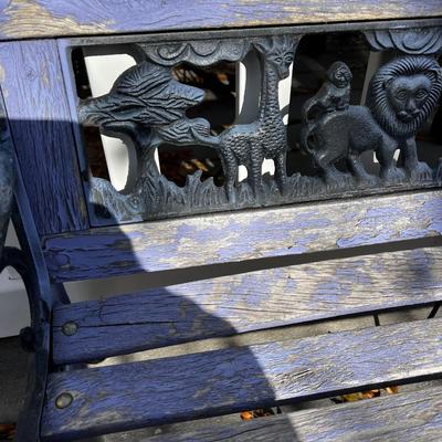 Childs Purple Zoo Animal Bench